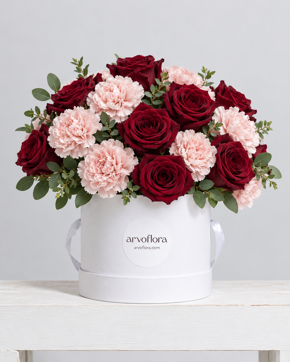 Burgundy Pink Box Posy