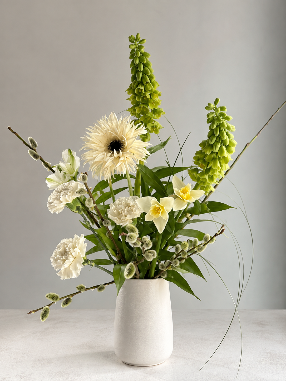 Lovely Stay - Green & White Vase Posy