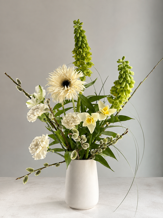Lovely Stay - Green & White Vase Posy