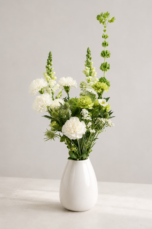 Fresh Touch - Green & White Vase Posy